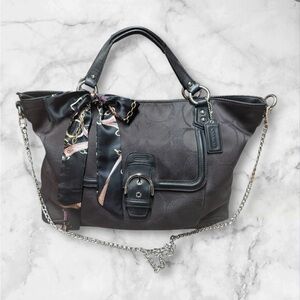 Coach Campbell Metallic Carryall Handbag/tote